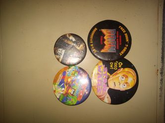 Old Movie And Video Game Buttons 