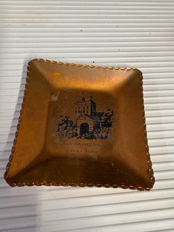 Bergen Norway Copper Souvenir Trinket Dish