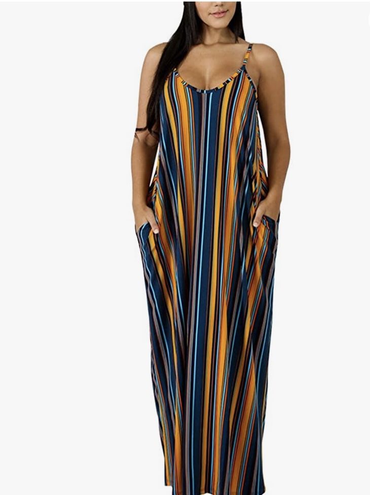 Maxi Blue Stripped Dress