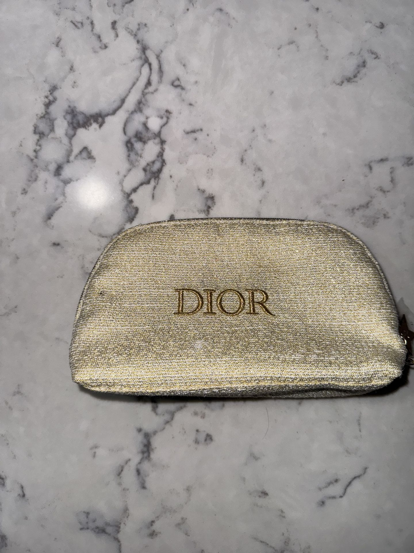 Dior Limited Edition Gold Makeup Bag