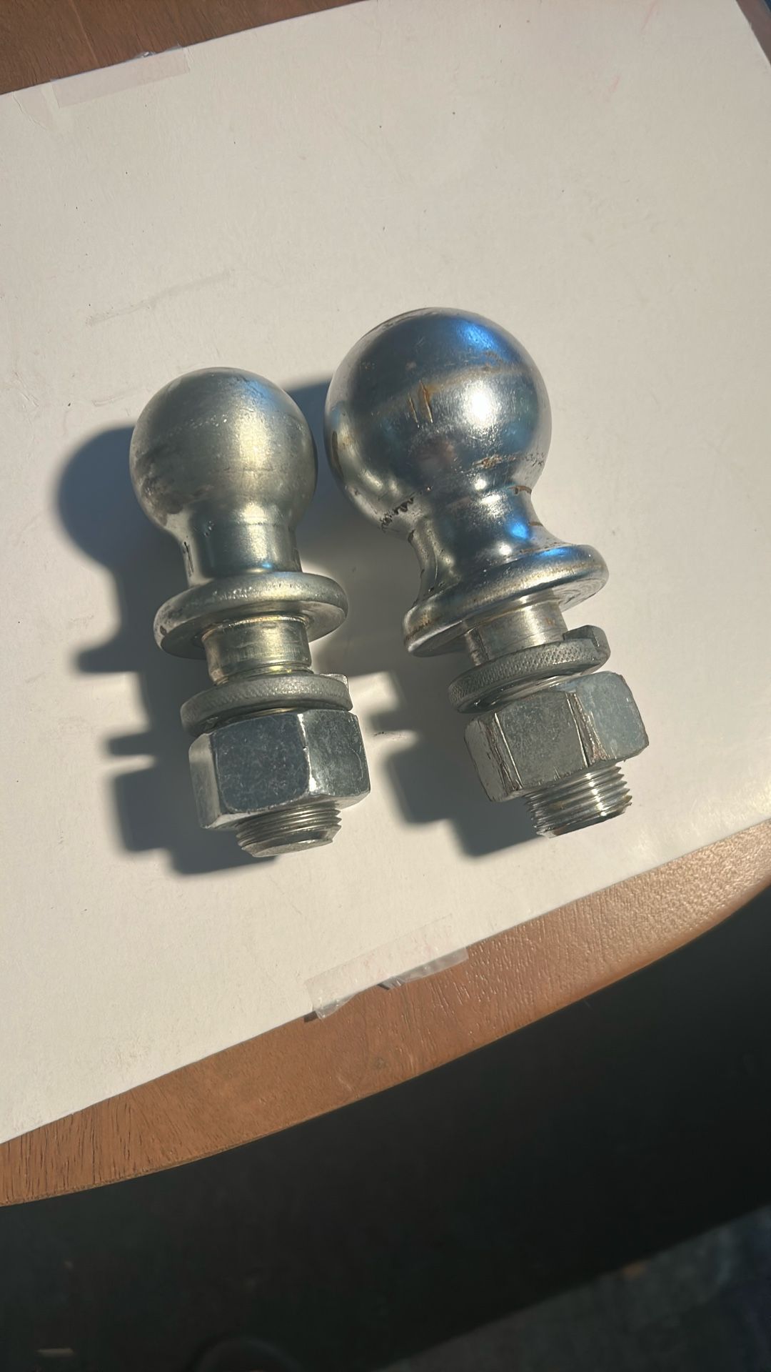 Two Trailer Hitch Balls