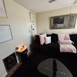 Faux Fur Plush Sectional 