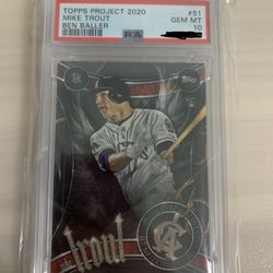 Mike Trout Ben Baller TOPPS 2020
