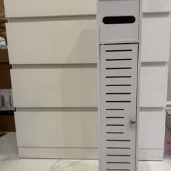 Bathroom Cabinet And Toilet Paper Holder