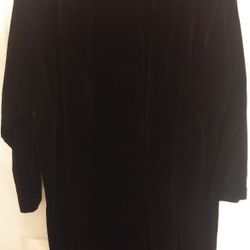 Vintage 60's Fancy Black Velveteen Woman's Coat