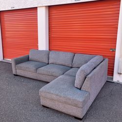 Delivery ~ Gray Sectional Sofa w/Ottoman