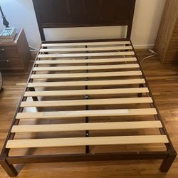Full Platform Bed Frame Brown