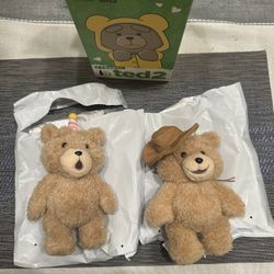 Ted Pop Mart Plush Keychains