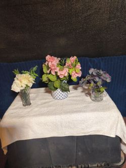 Vases of flowers