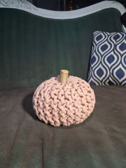 Mud Pie Crochet Pumpkin Decoration