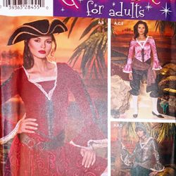 Costume Pattern pirates Dress Hat & Costume 