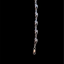 Vintage 8” Almost 1/2 Inch Thick Marked  925 Silver Bracelet 