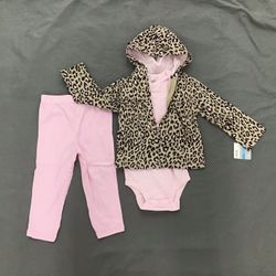 NWT Carter's Baby cotton 3 piece outfit set  size 24 months