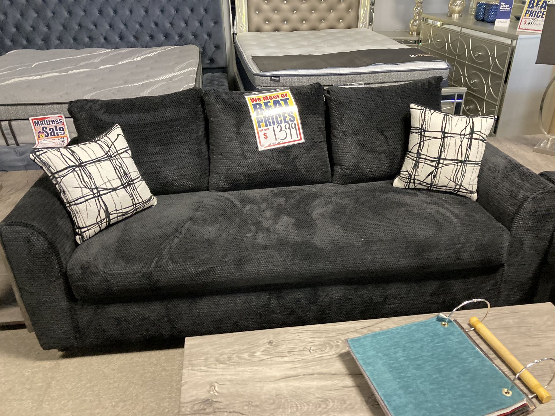 Simple $1299 Sofa & Loveseat 🖤