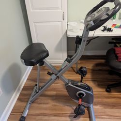 Fold Up Stationary Exercise Bike 