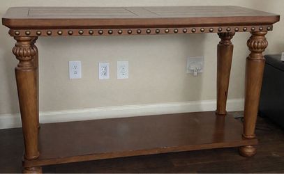 Solid Wood Sofa Table & Matching End Tables (3-Piece Set)