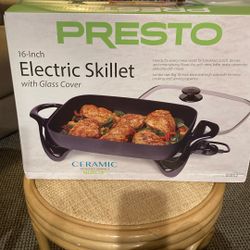 PRESTO 16 inch Electric Skillet with glass lid