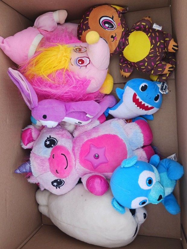 Box Of Stuffed Animals 