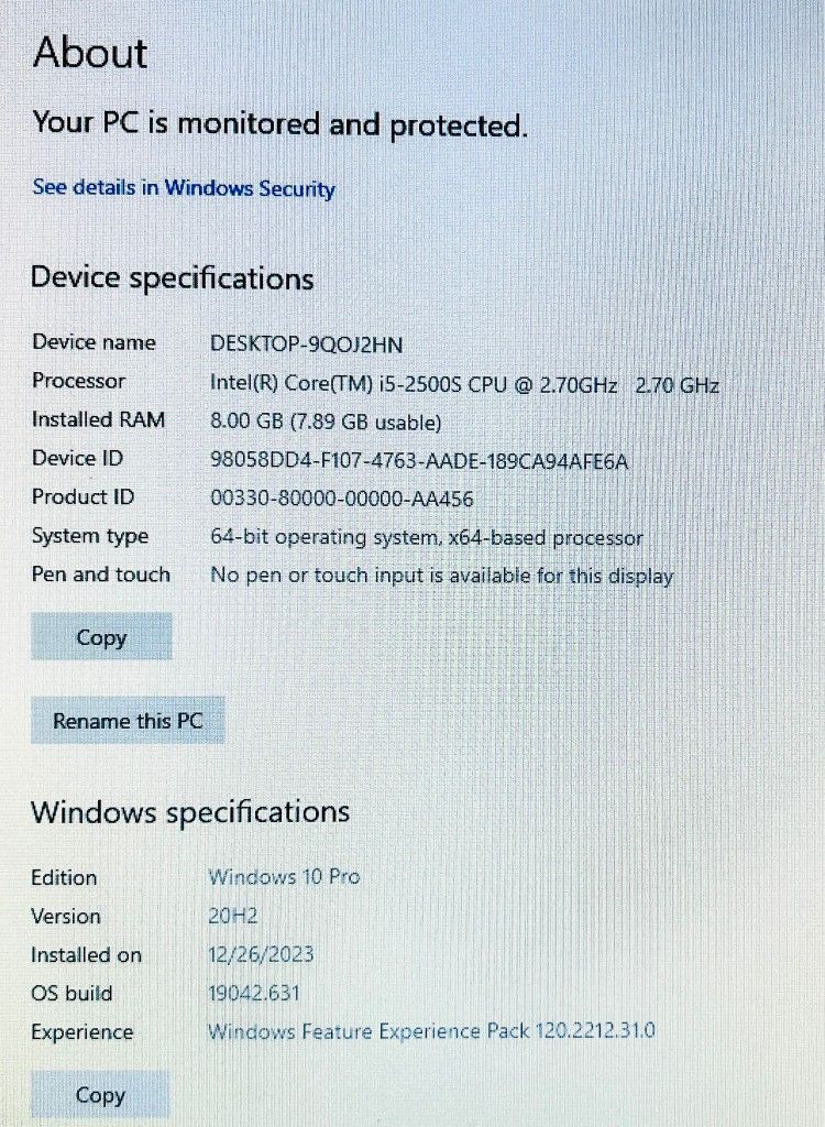 HP COMPAQ 8200 Elite ALL IN ONE PC CORE i5 8GB RAM 120GB SSD