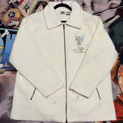 Disney Catalog Vintage Tinker Bell Fleece Jacket Medium 