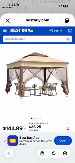 11x11 pop up tent
