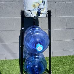 Water Dispenser with Stand and Bottles