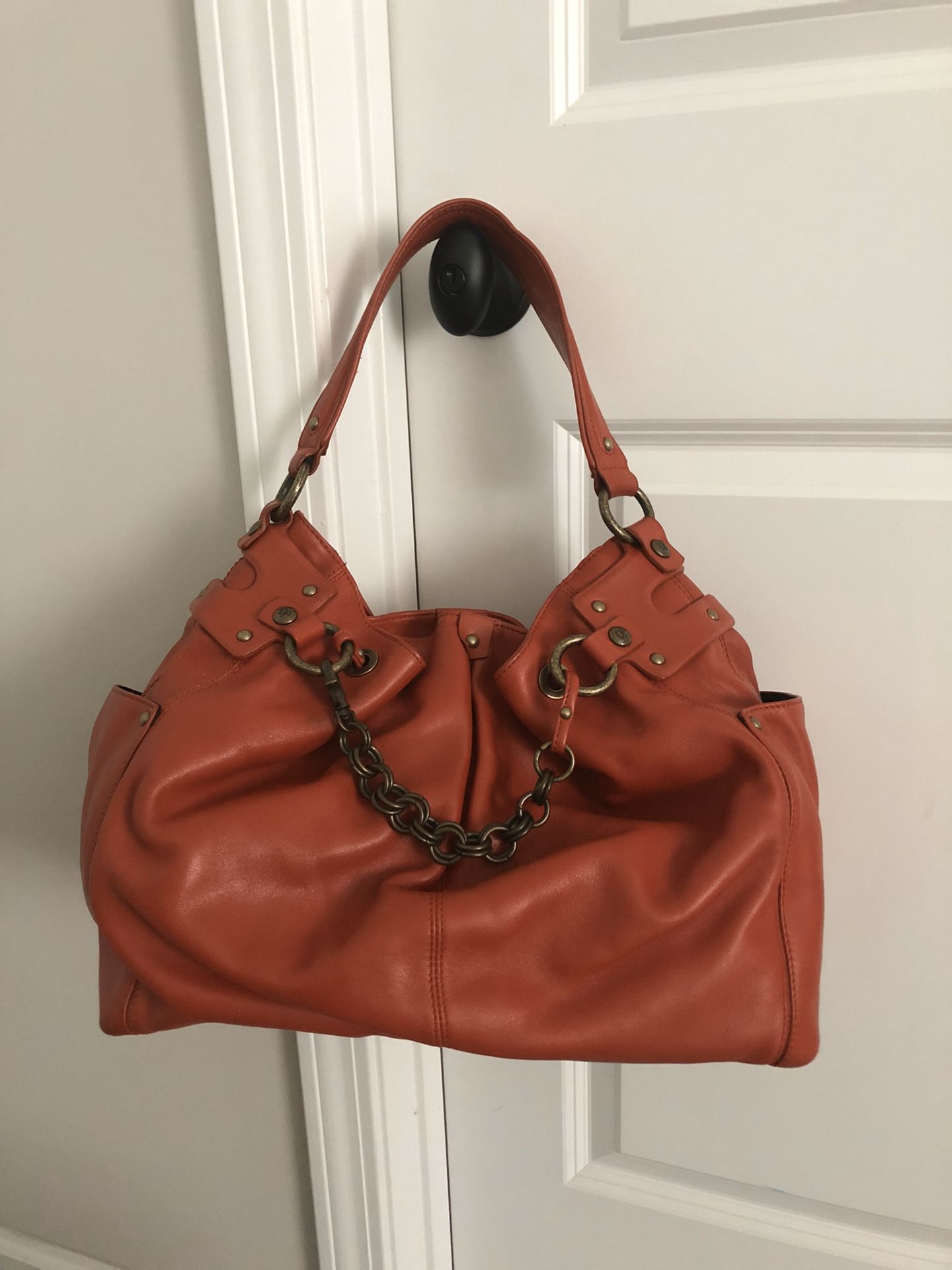 Donald j pliner leather handbag