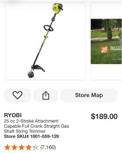 RYOBI 25cc 2-Cycle Gas String Trimmer – Attachment Capable
