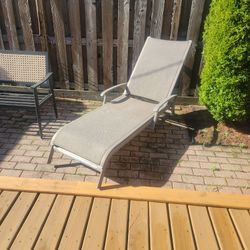 Pair Of Reclining Deck Chairs With Lowering Arms. Both For 150