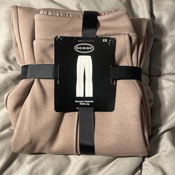 Womans Light brown seamed wide lieg pants