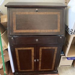 Distressed  Wood Empty Storage Cabinet 
