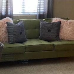 Vintage green sofa (pillows sold separately) 