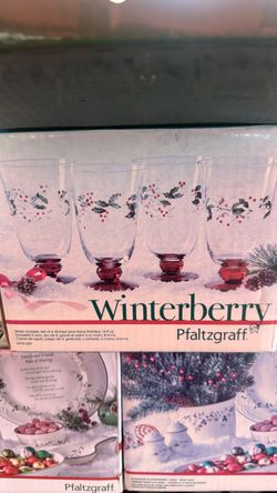 Winterberry water goblets set of 4 14 fl oz