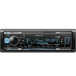 Kenwood KMM-BT318U Bluetooth USB Auxiliary Input Digital Media Receiver Single Din Car Radio Tested And Works