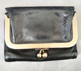 HOBO INTERNATIONAL BLACK LEATHER WALLET