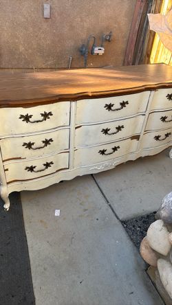 Antique nine drawer dresser, 100% wood