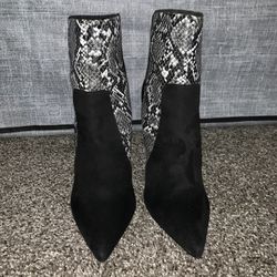 Snake Print/ Suede Boot