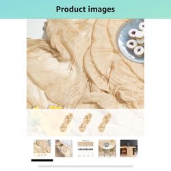 3PCS Beige Cheesecloth Table Runner 35×120 Inch Boho Gauze Table Runner for Baby Shower Wedding Decorations 