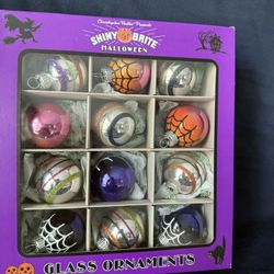 Christopher Radko Shiny Brite Halloween Glass Ornaments NEW