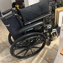 Wheelchair- Everest & Jennings 18” Seat Width Wheelchair With Footrests 