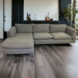 Gray 2-Piece Sectional Sofa Couch **ALL NYC DELIVERY**