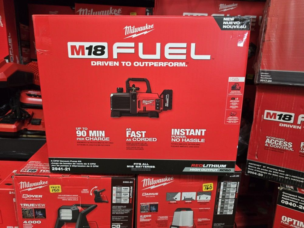Milwaukee M18 Fuel 5 Cfm Vacuum Pump Kit, New, Financing Available