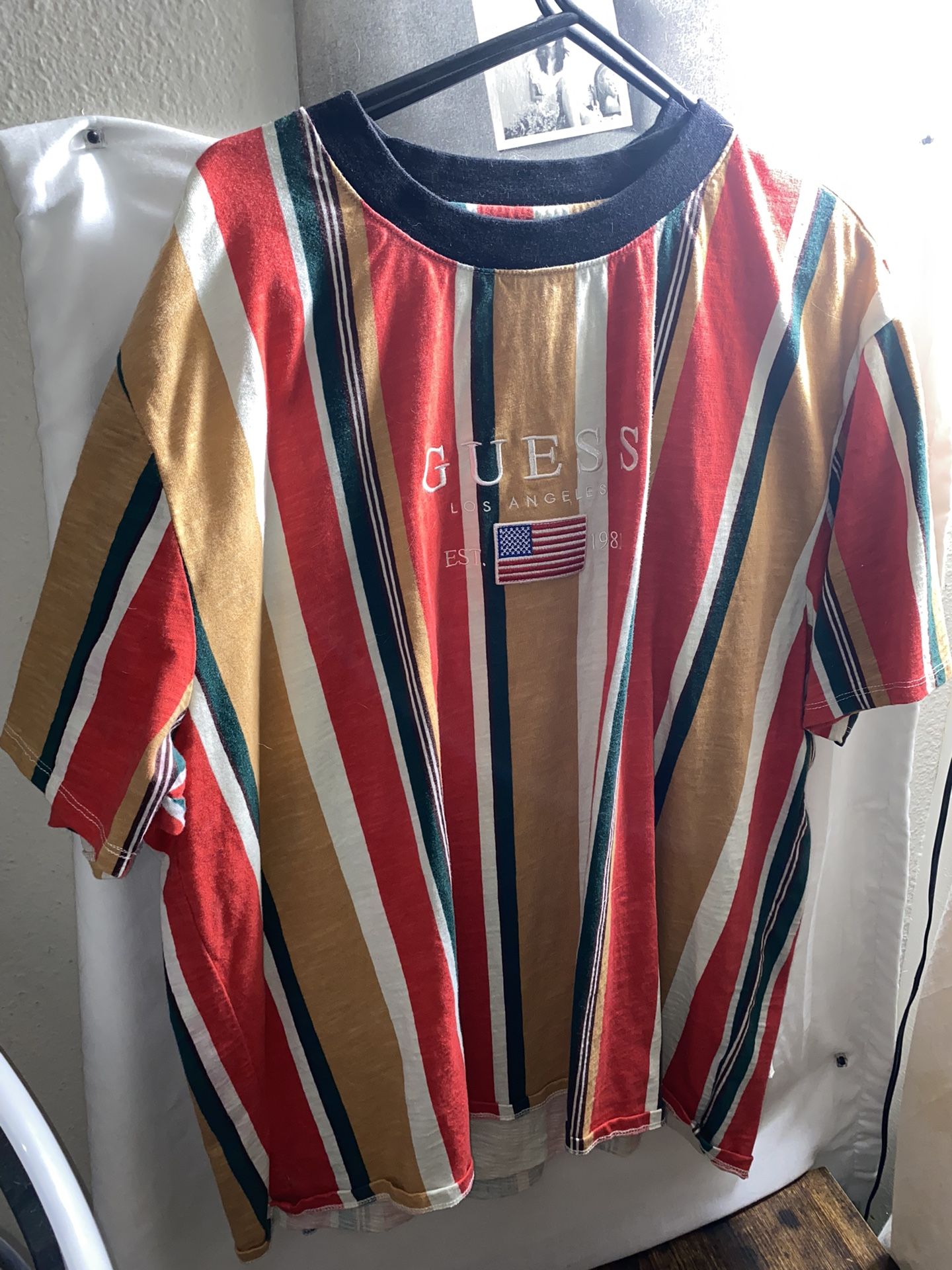 2 Men s Guess Jeans LA David Sayer Oversized Striped T Shirt X Large for Sale in Tempe AZ OfferUp