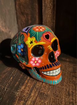 Colorful Mexican Sugar Skull Calavera Decorative Lantern