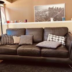 Brown Leather Couch