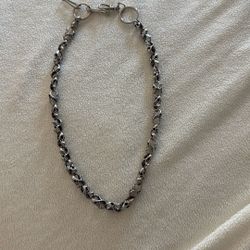 Skull Wallet Chain Silver Tone Biker Gothic Punk Heavy Chain Lobster Clasp