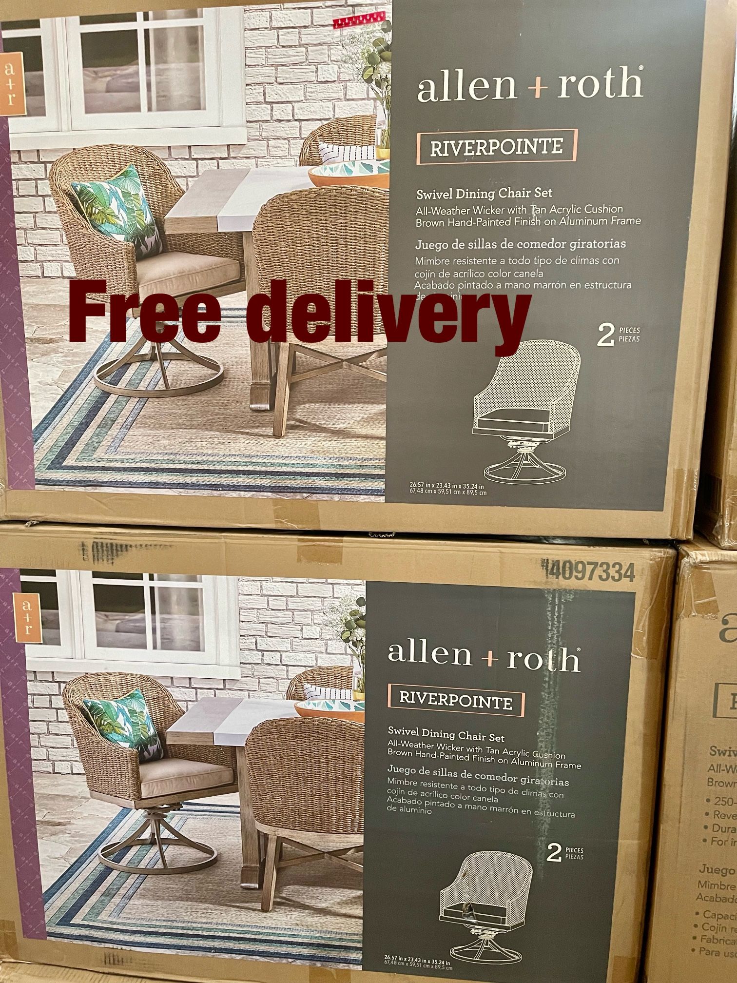 Allen + Roth Riverpointe Swivel Dining chair set for Sale in North Las ...