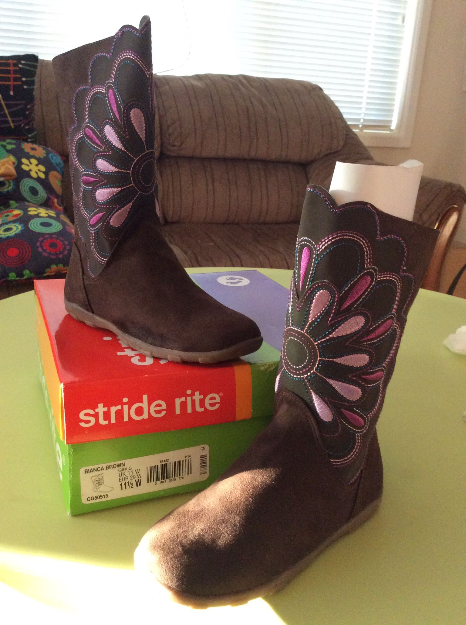 Small Girls’ Stride Rite Bianca Boots, Size 11 1/2W. NIB.   1/9/24