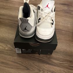 Jordan 4 Retro White Cement Kids 9c