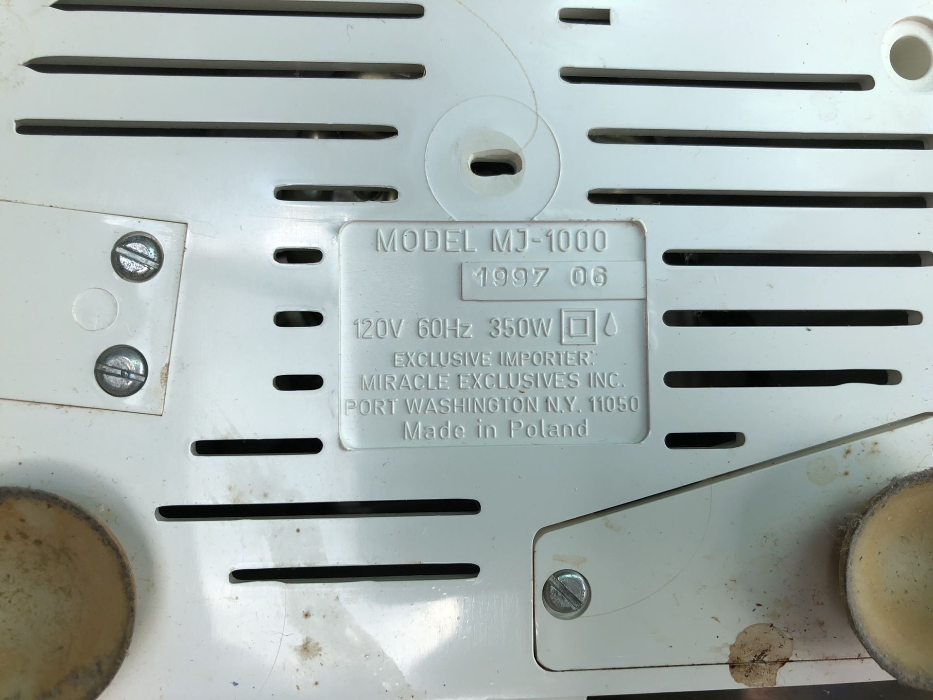 The Miracle Juicer used condition was in storage